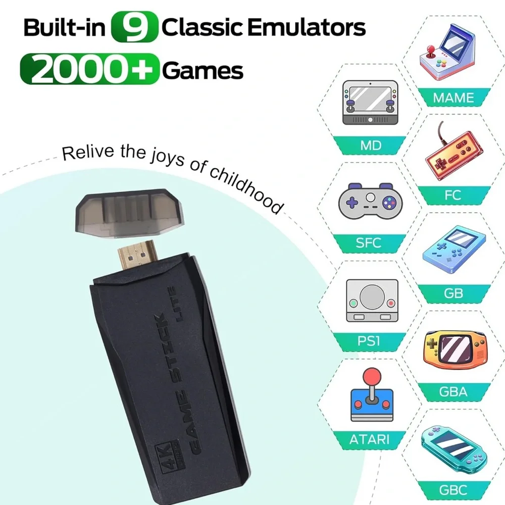 Jogujos 2 pack , 50000 Retro game 2.4 G wireless controller gamepad with stick
